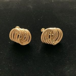 Vintage Anne Klein Gold Tone Earrings